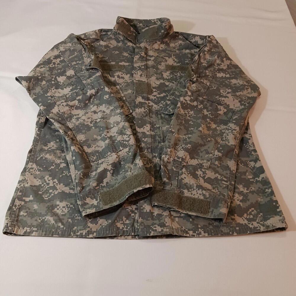American Apparel Men's Army Combat Uniform Camouflage Coat Jacket Medium Regular